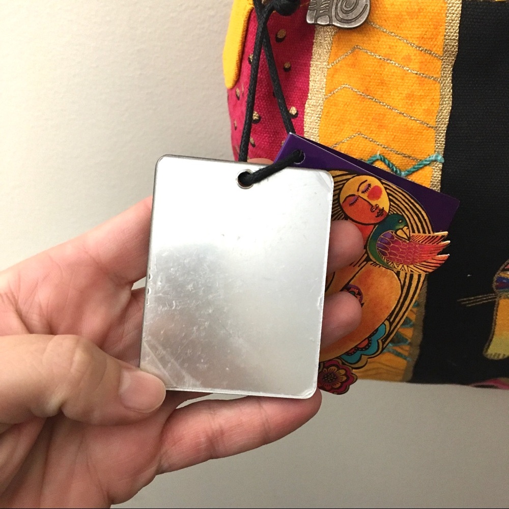 Laurel Burch Wild Cat Purse & Mirror - Picture 3 of 9